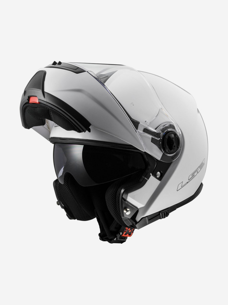 Мотошлем FF325 STROBE ELECTRIC SNOW Solid снегоходный LS2 (белый глянцевый)