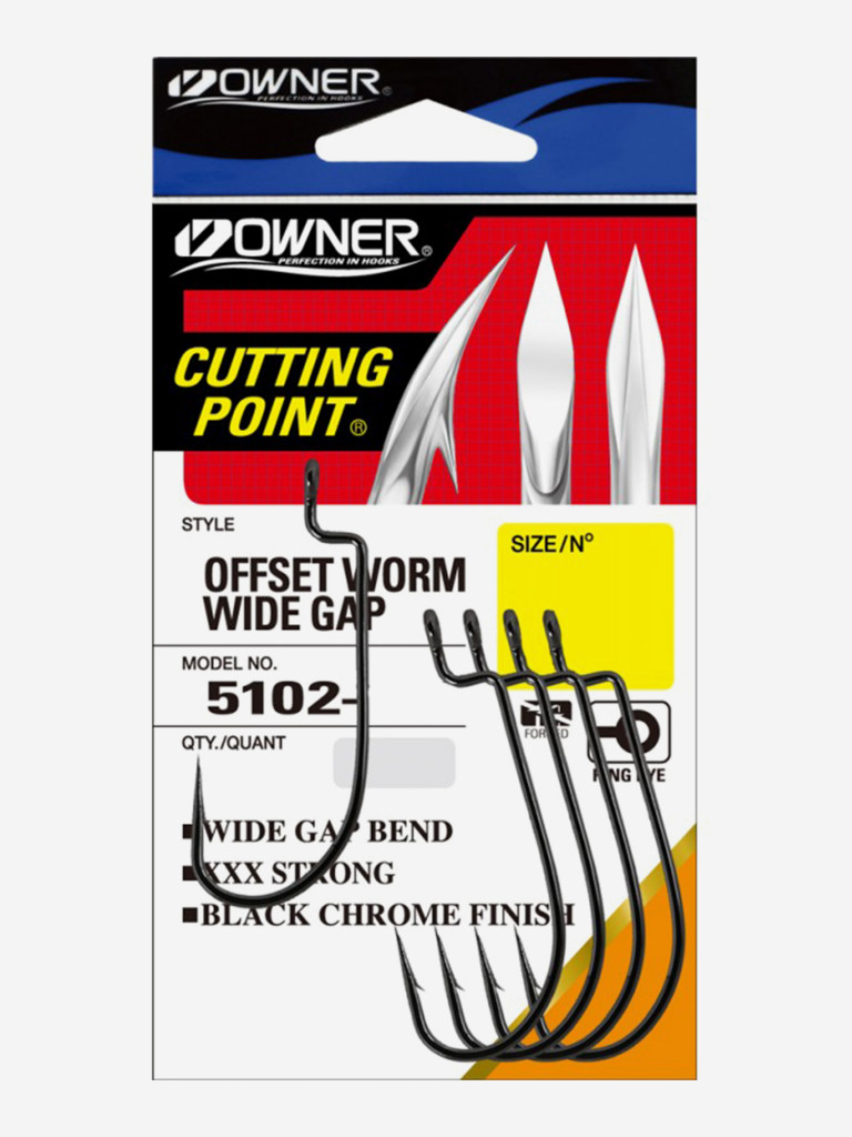 Крючок OWNER Offset Shank Wide Gap BC №1/0 6шт