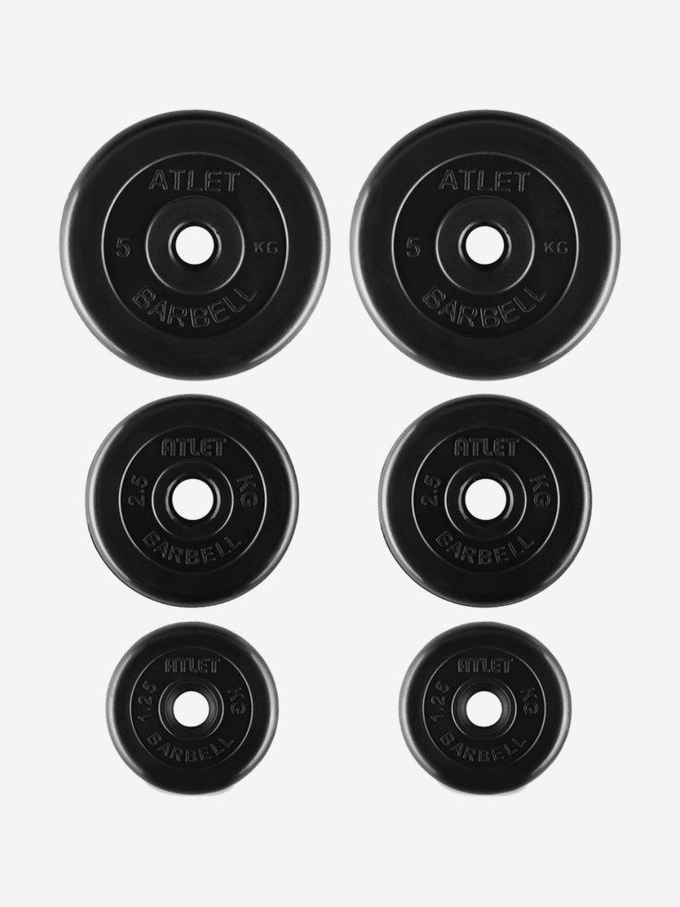 Гантели разборные BARBELL ATLET 1 по 19 кг Черный