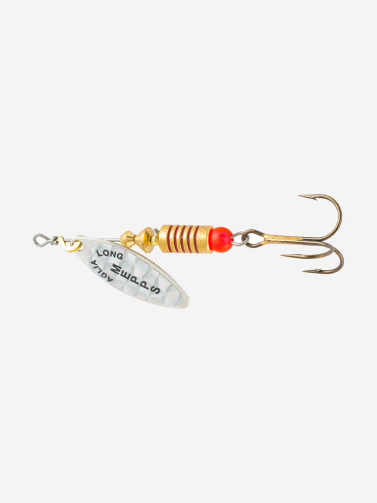 Блесна для рыбалки вертушка Mepps AGLIA LONG RAINBO, 0, SILVER, 1 штука