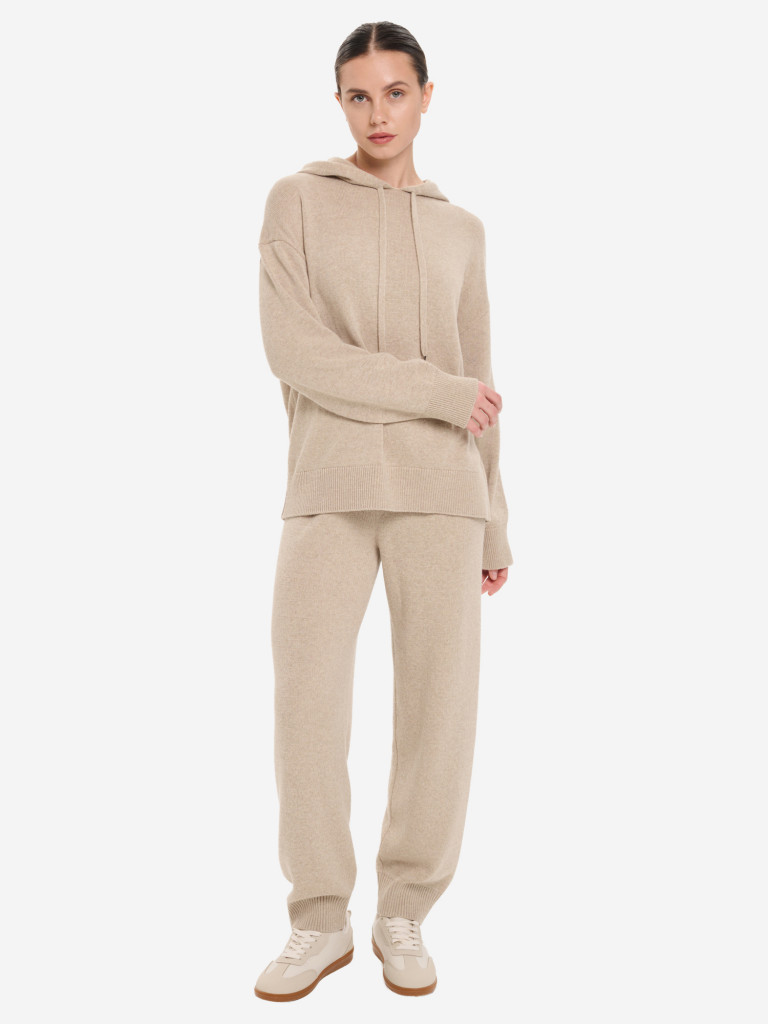 Худи спортивного стиля (свитер) женский ABOUT Lingerie с капошоном из смесовой шерсти