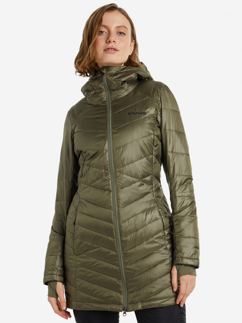 фото Куртка утепленная женская columbia joy peak mid jacket, зеленый