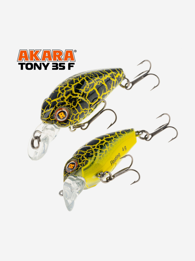 Воблер Akara Tony 35F кренк плавающий на голавля, язя, форель 4гр A199