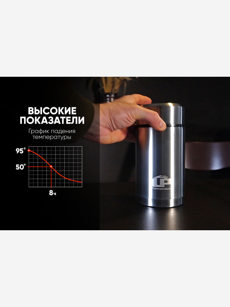 Термос для еды LP Thermoproducts Prime 0,75 л, с широким горлом и ложкой