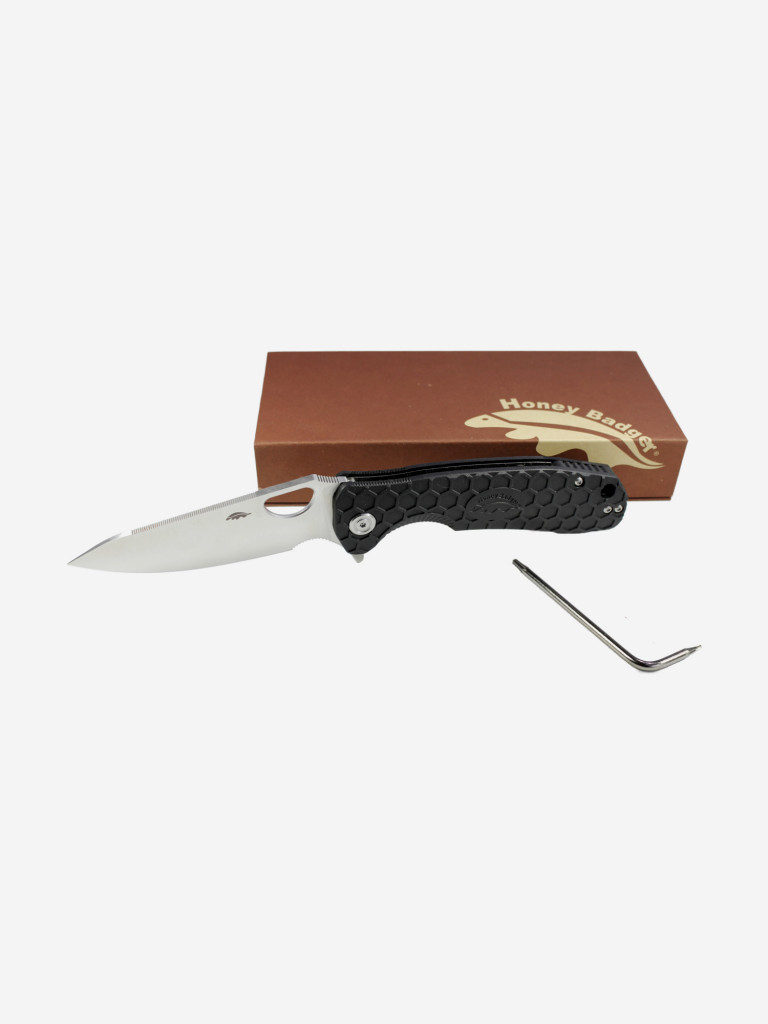 Нож Honey Badger Leaf L (HB1288) с чёрной рукоятью
