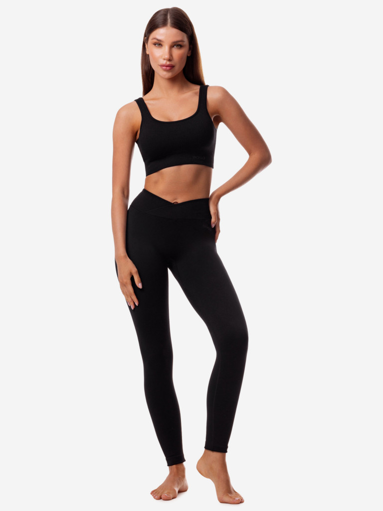 Легинсы спортивные женские SOGU черные LEGGIN SPORT