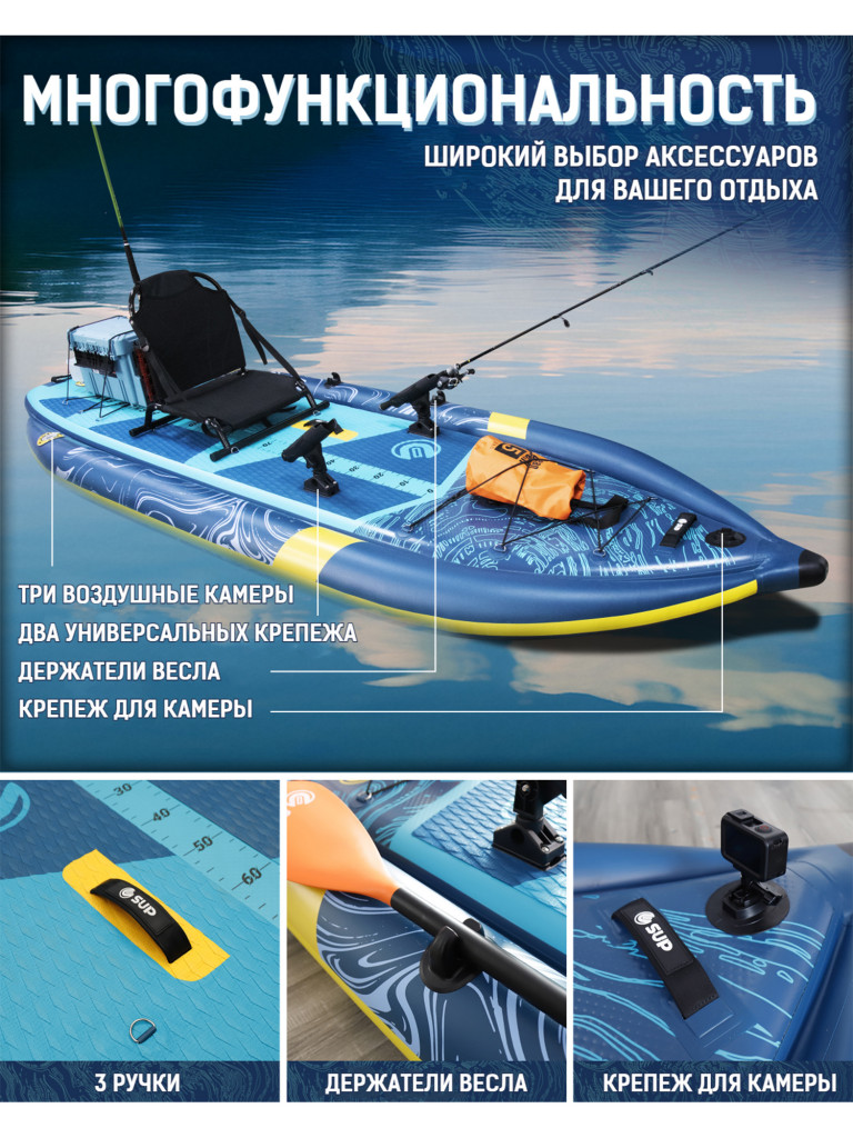 Надувной SUP-борд E-SUP TRANQUIL, 10'6"x46"x7" 335*119*20 см сапборд