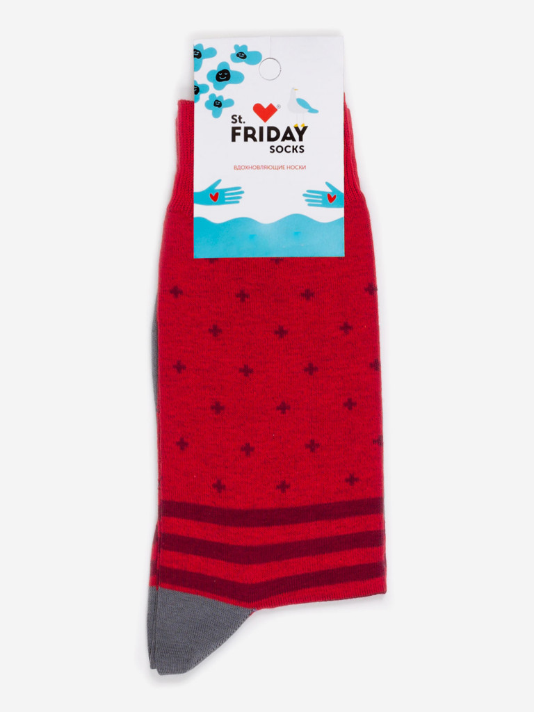 Носки с узорами St.Friday Socks с горошинами Красные