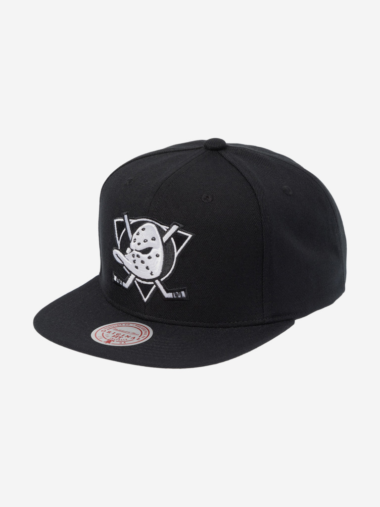 Бейсболка с прямым козырьком MITCHELL NESS HS8545-ADUBLCK Anaheim Ducks NHL