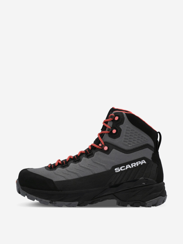 Ботинки женские Scarpa Rush TRK LT GTX арт. 63141-202/5 серый/черный/коралловый цвет — купить за 17639 руб. со скидкой 30 %, отзывы в интернет-магазине Спортмастер