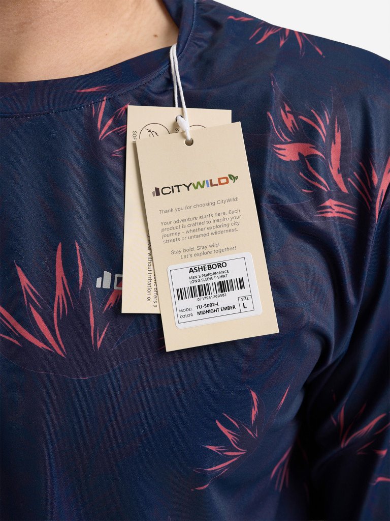 Лонгслив солнцезащитный UPF50+ CityWild Asheboro для рыбалки и активного отдыха, цвет Midnight Ember