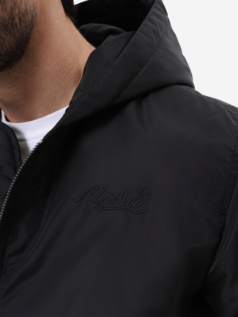Бомбер утепленный мужской MA-1 Hooded Logo Oxford Alpha Industries