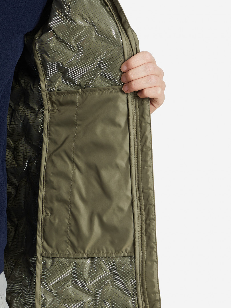 фото Пуховик женский columbia delta ridge long down jacket, зеленый