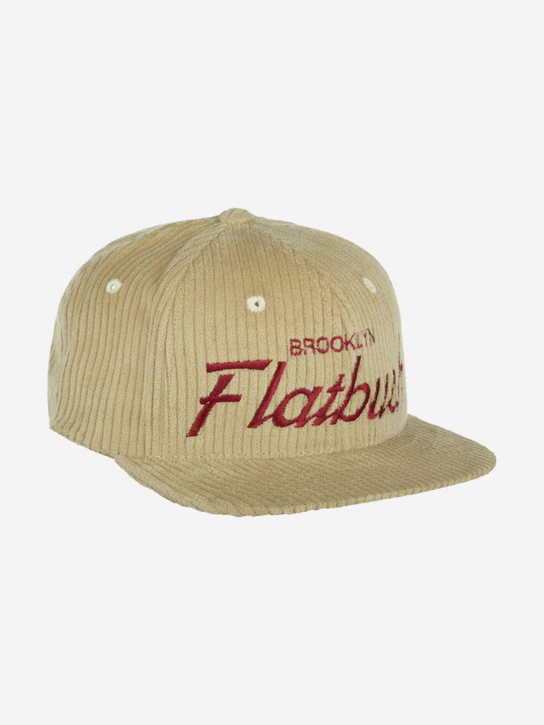 Бейсболка с прямым козырьком HOOD 103-SWC001-NY001-KH Flatbush Cord (бежевый)