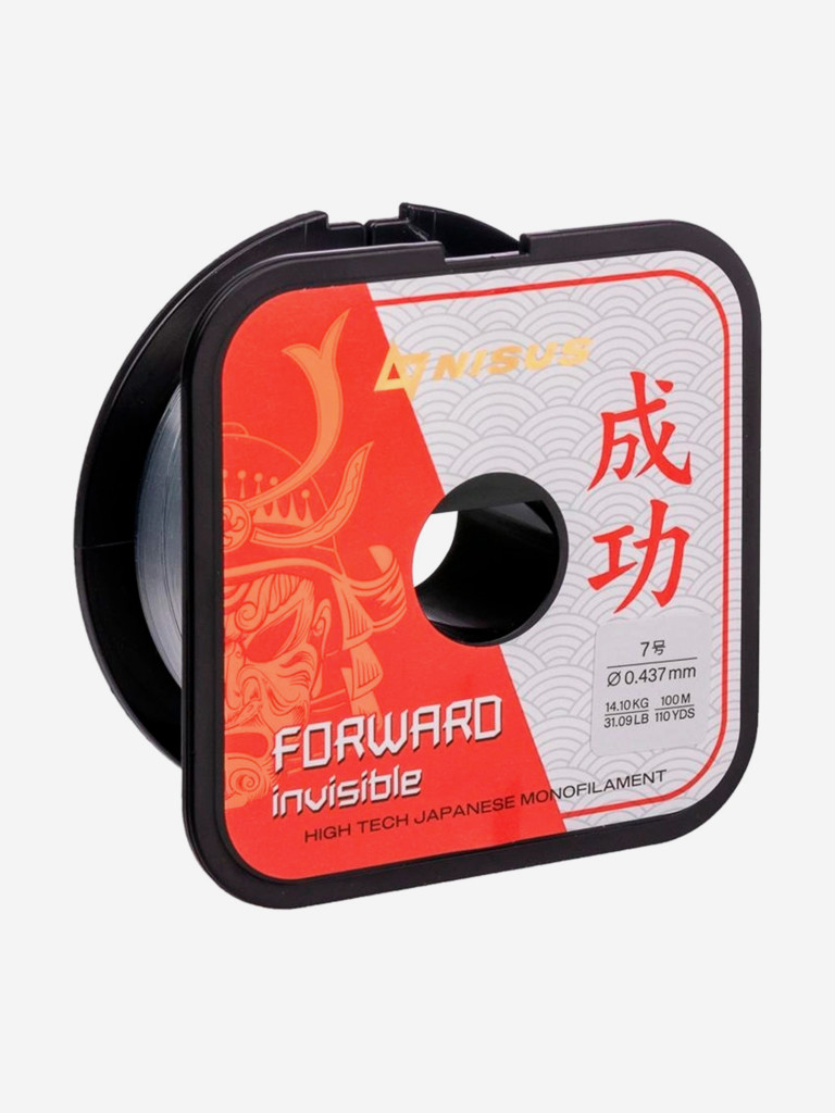 Леска для рыбалки Nisus FORWARD Invisible Nylon 0,437мм, 100м, 14,1кг, прозрачный