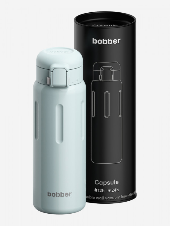 Термокружка ваккумная BOBBER Capsule 500 мл с закрытой питьевой системой голубой