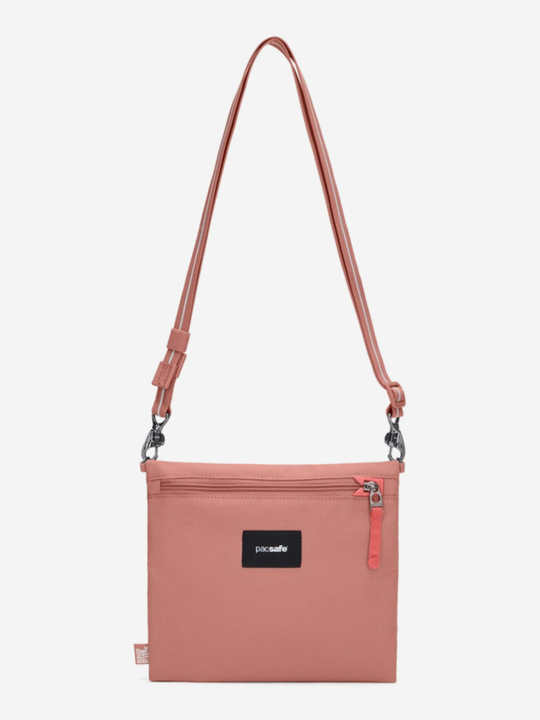 Сумка антивор Pacsafe GO crossbody pouch, розовый, 3,5 л.