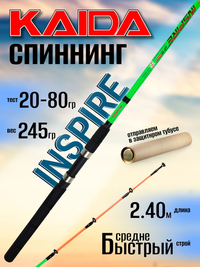 Спиннинг Kaida INSPIRE 2.40м 20-80гр