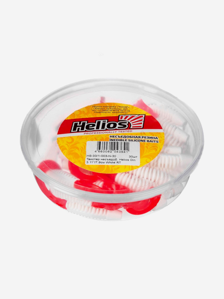 Мягкая приманка Helios Din, 3,11'' / 7,9 см, White RT, 30 шт (HS-33/1-003-N-30)