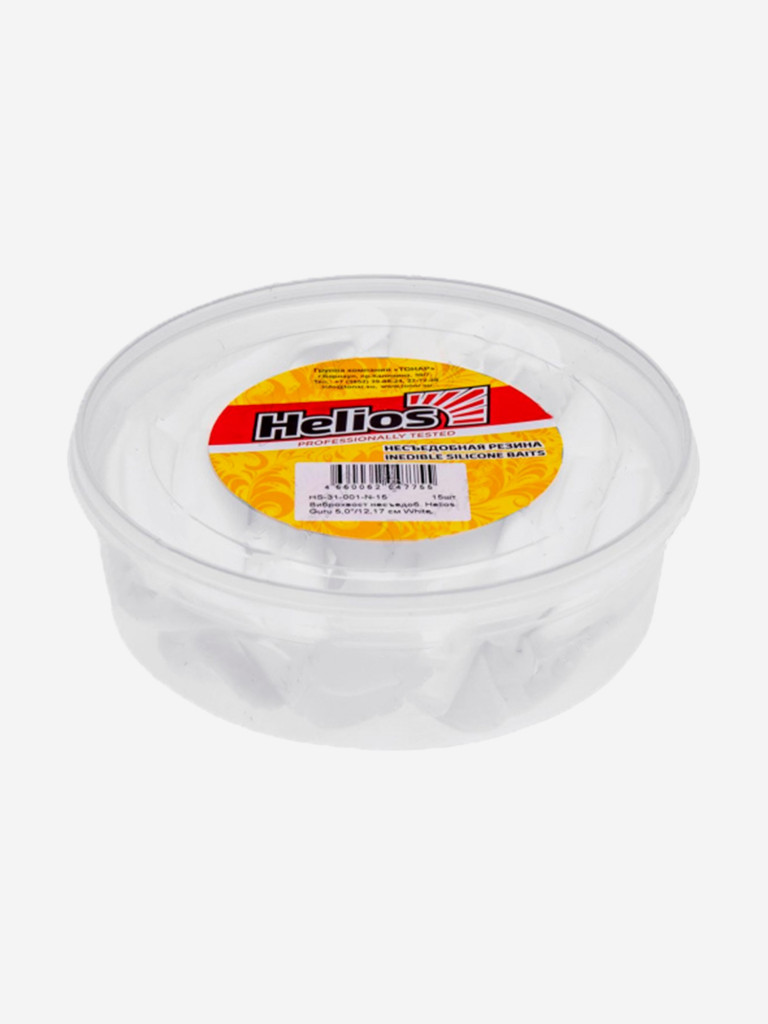 Мягкая приманка Helios Guru, 5'' / 12,7 см, White, 15 шт (HS-31-001-N-15)