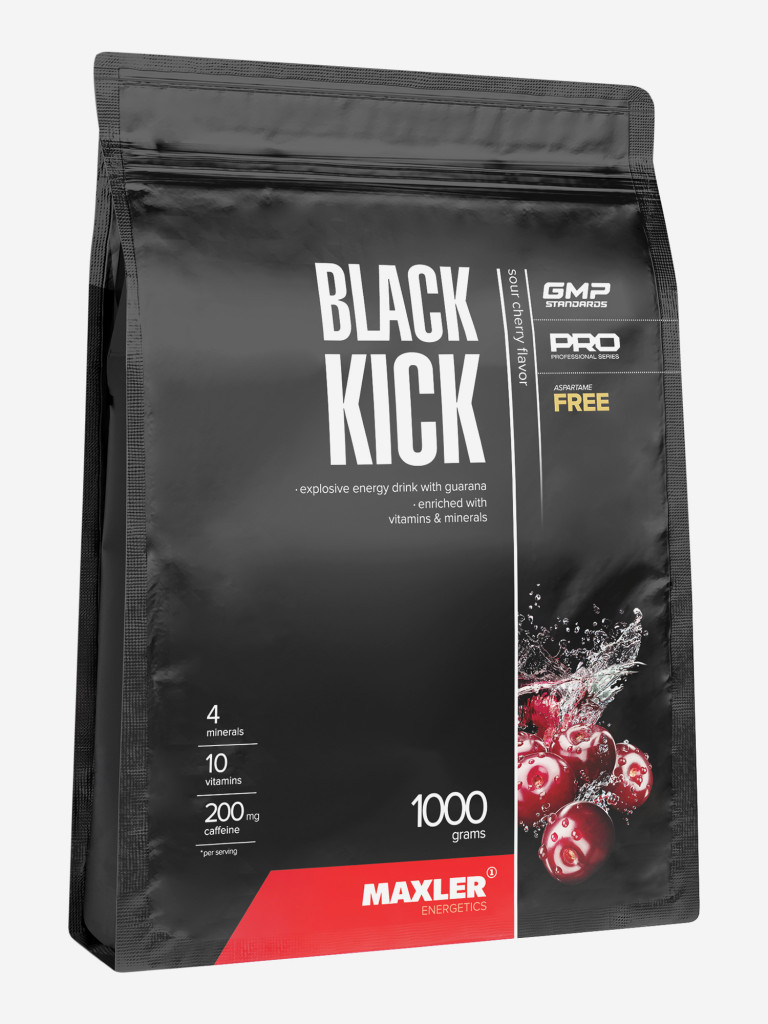 Энергетик с витаминами, гуараной и кофеином Maxler, порошок, 1000 г - Вишня