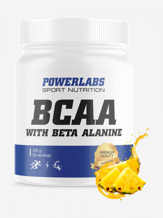 BCAA Beta-Alanine, Powerlabs, 300 г, ананас