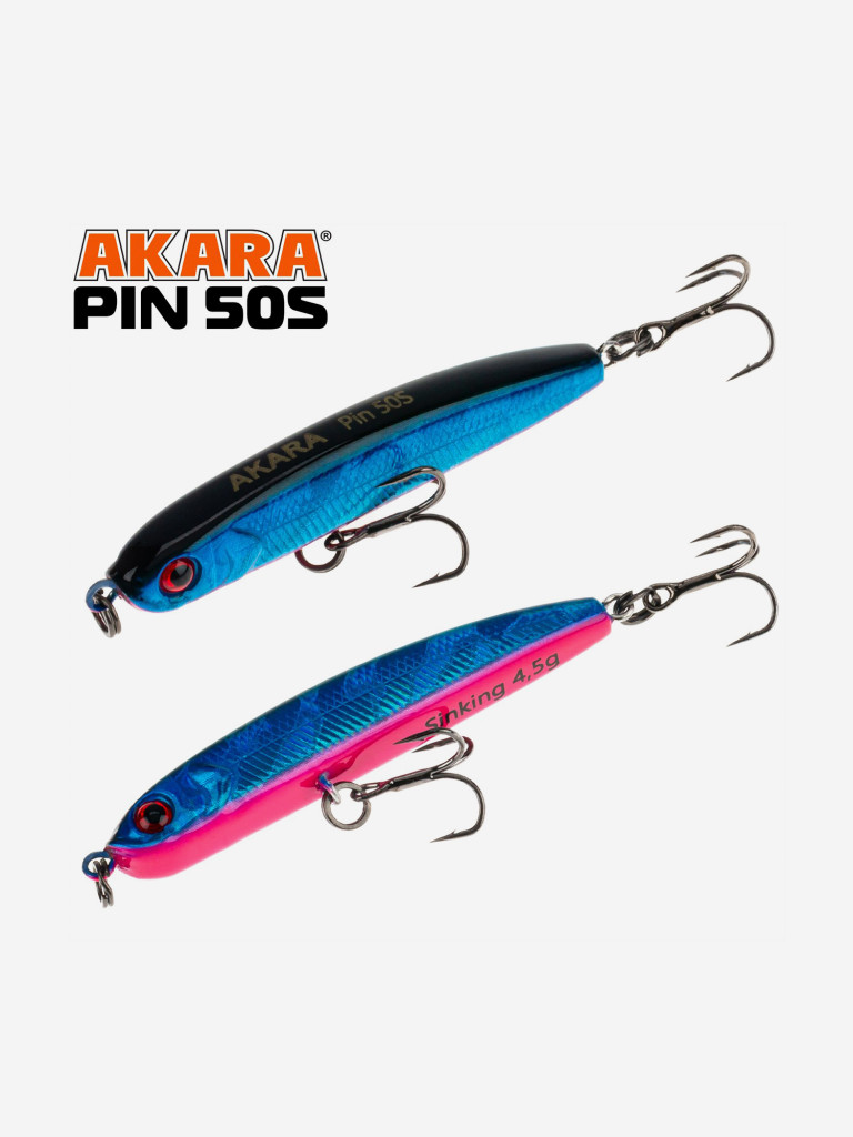 Воблер Akara Pin 50S стикбейт тонущий на окуня, жереха 4,5гр A158