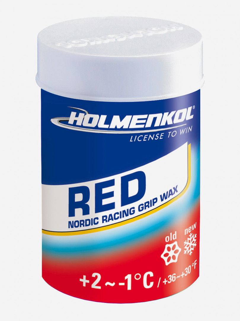 фото Мазь держания для беговых лыж holmenkol grip red, красный