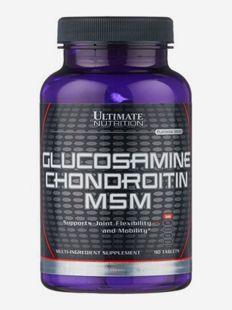 Препарат для связок и суставов Ultimate Nutrition, Глюкозамин Glucosamine Chondroitin MSM, 90 таблеток