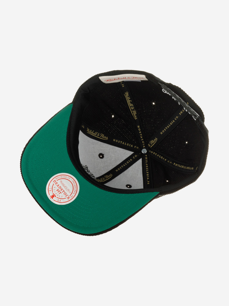 Бейсболка с прямым козырьком MITCHELL NESS HMUS6828-MNNYYPPPBLCK (черный)