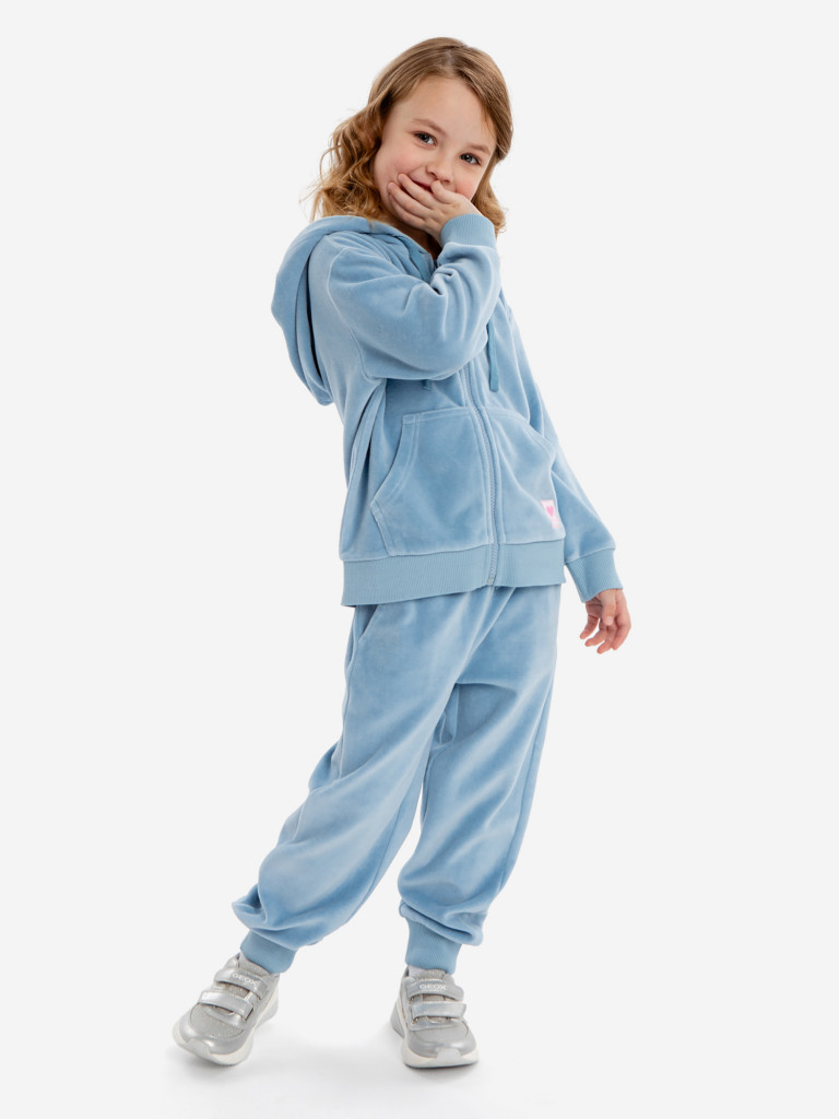 Брюки джоггеры базовые детские для девочки Button Blue