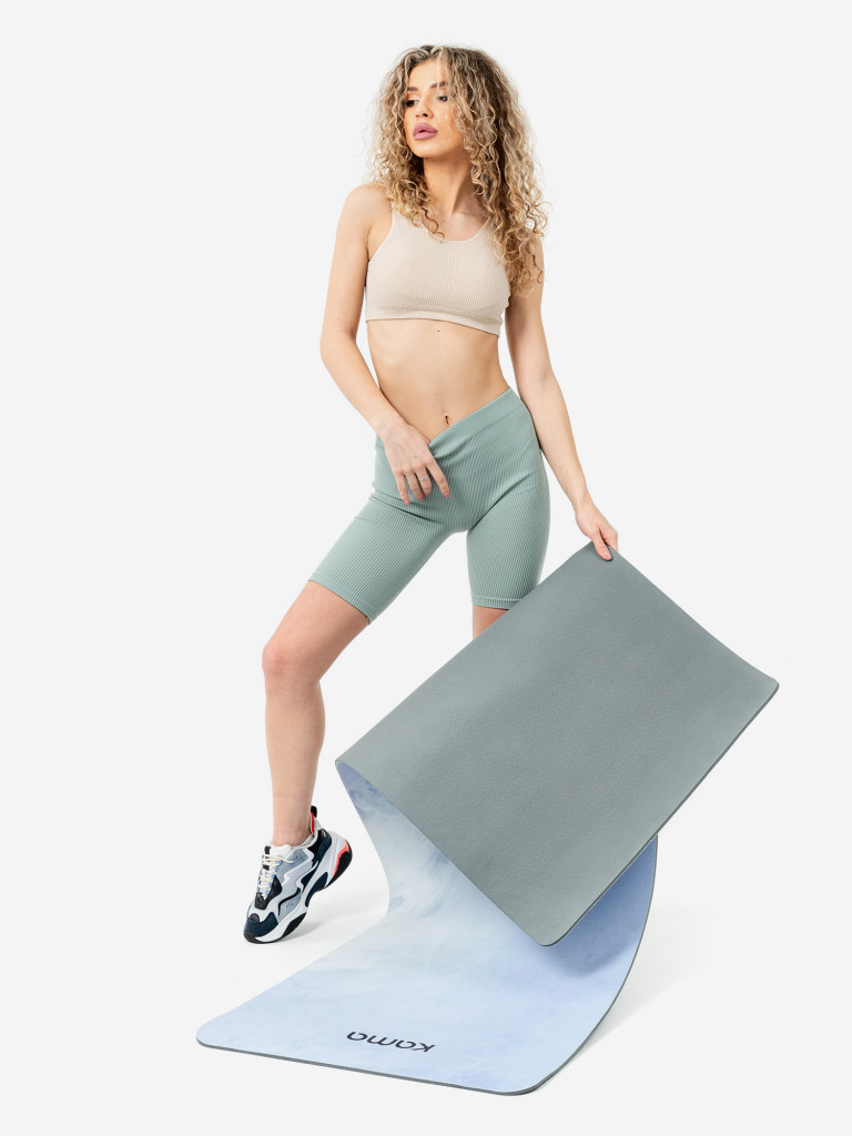 Коврик для йоги и фитнеса Kama, TPE, микрофибра