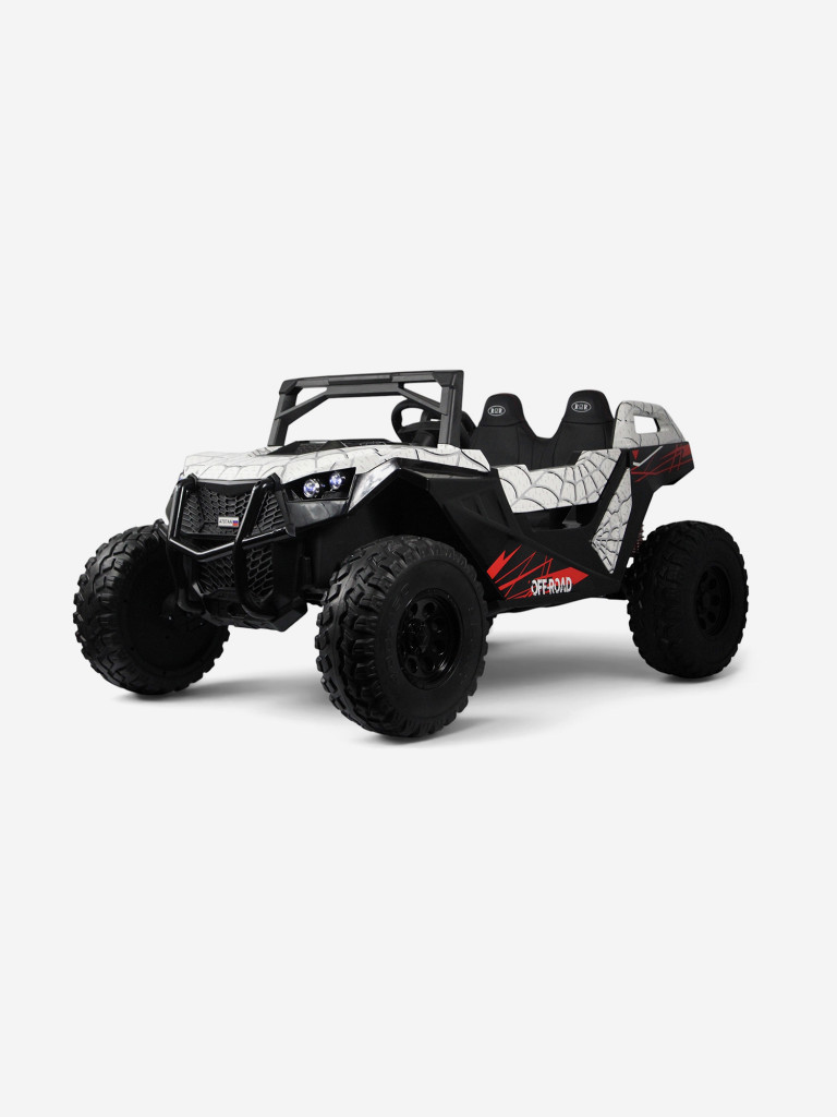 Детский электромобиль RIVERTOYS A707AA LUX NEW 4WD белый спайдер