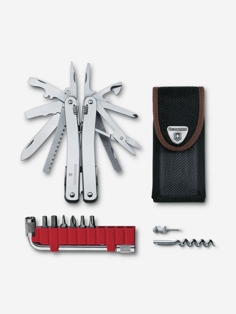 Мультиинструмент складной Victorinox SwissTool Spirit X Plus, 105 мм, 35 функций, нейлоновый чехол