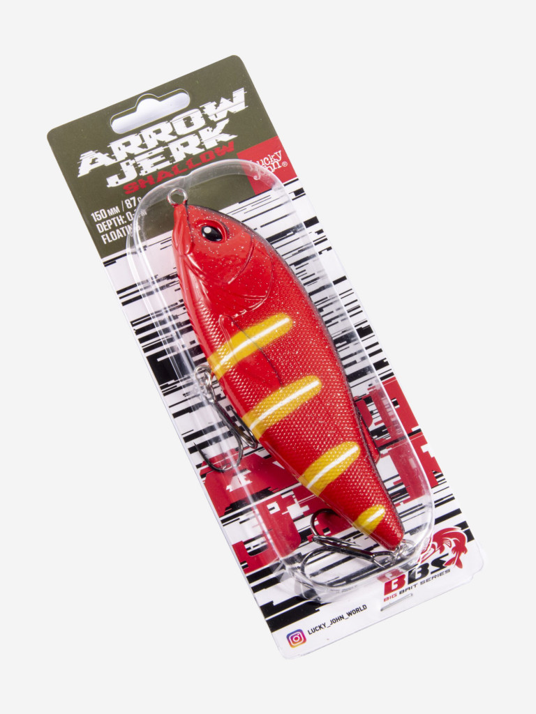 Воблер LUCKY JOHN BBS Original ARROW JERK F 015 см, джерк для крупного хищника