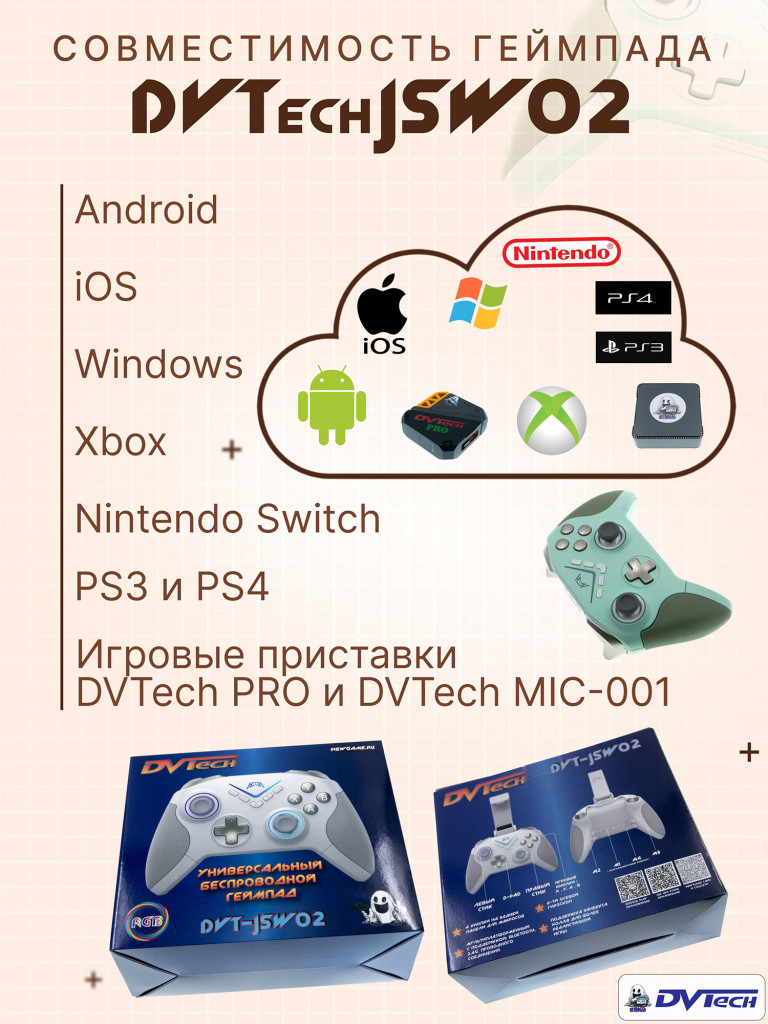 Беспроводной геймпад DVTech JSW02