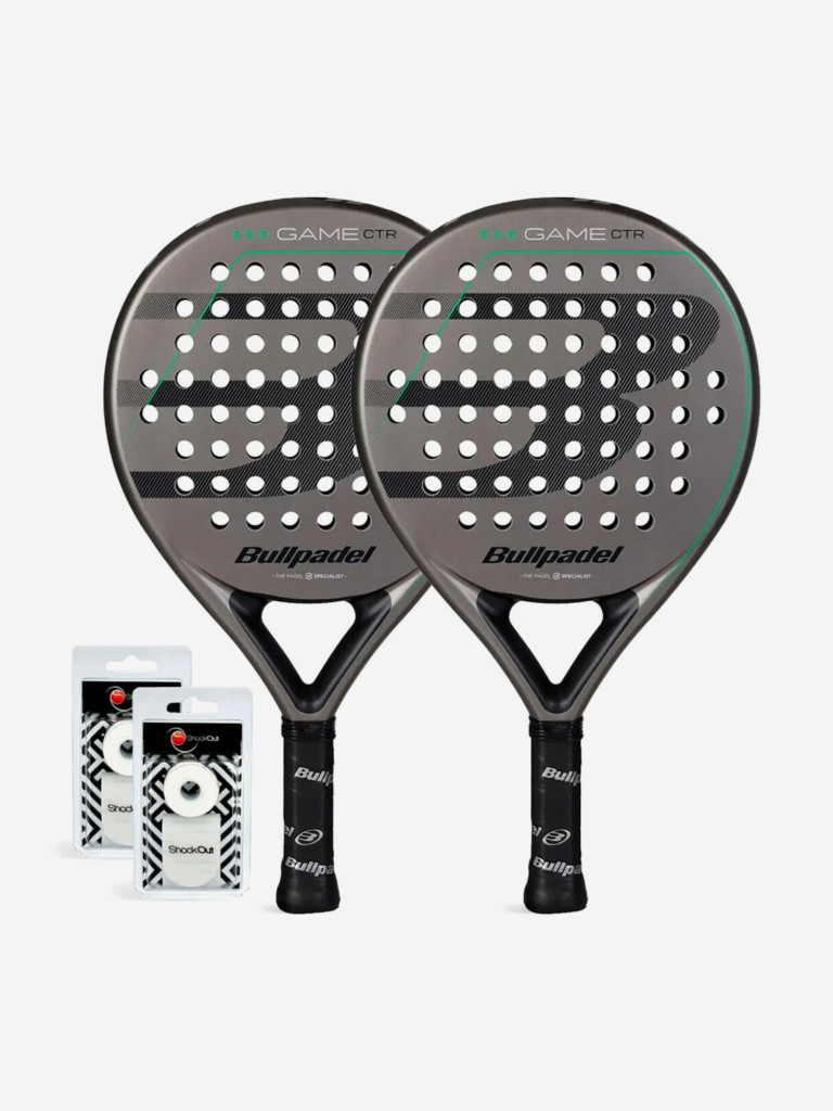 Набор из 2 ракеток для падела Bullpadel Game Control Grey