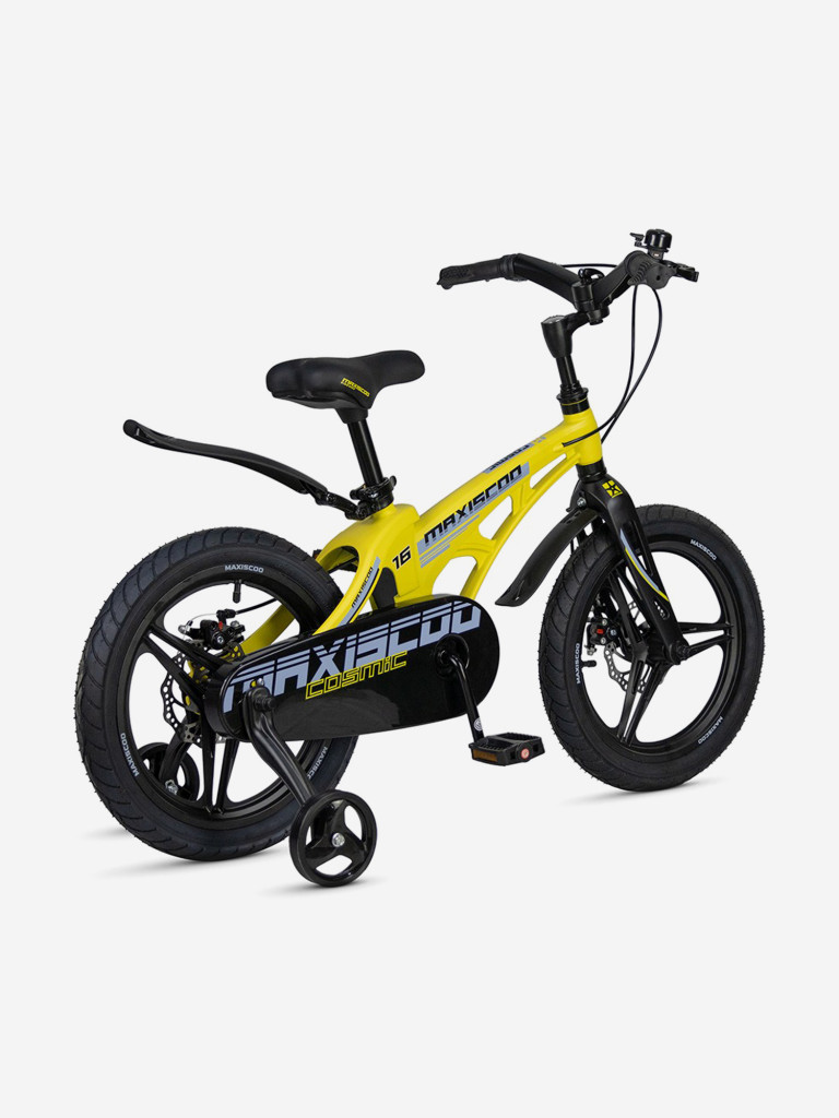 Велосипед детский Maxiscoo COSMIC Deluxe 16'', желтый матовый, 2025