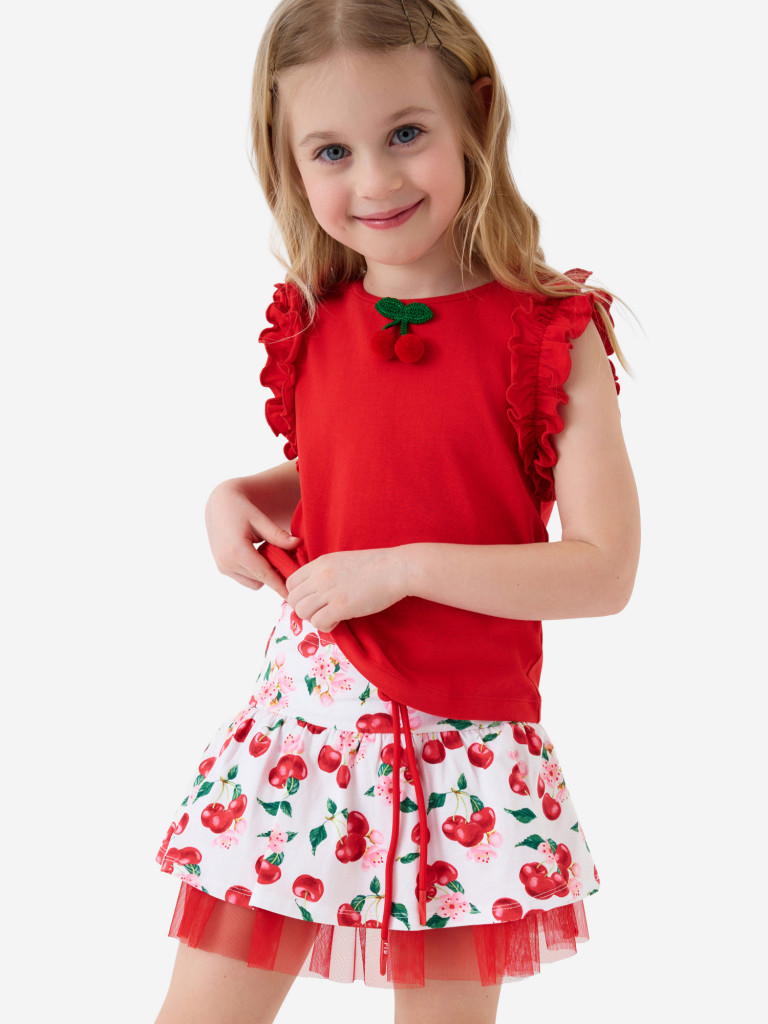 Комплект для девочек: майка, юбка-шорты PlayToday