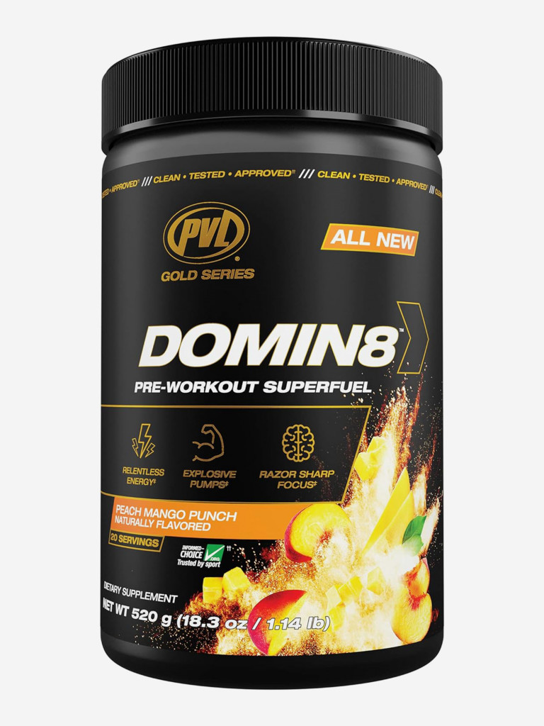Предтренировочный комплекс Pure Vita Labs DOMIN8, 520 г, Фруктовый