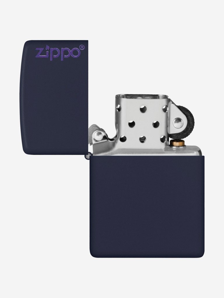 Зажигалка бензиновая ZIPPO 239ZL Classic Logo Navy Matte