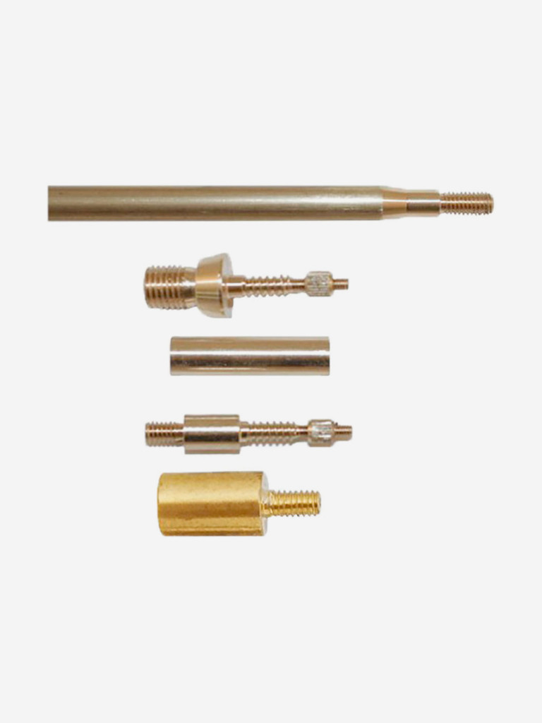 Шомпол ЧИСТОGUN к.35-50, .12-410, d8мм, 85см, подшипник, латунь, папа 12/28, переходник 2шт., адаптер-игла 2шт.