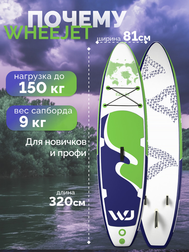SUP-доска WheeJet EasyJet Violet Reef 320x81x15