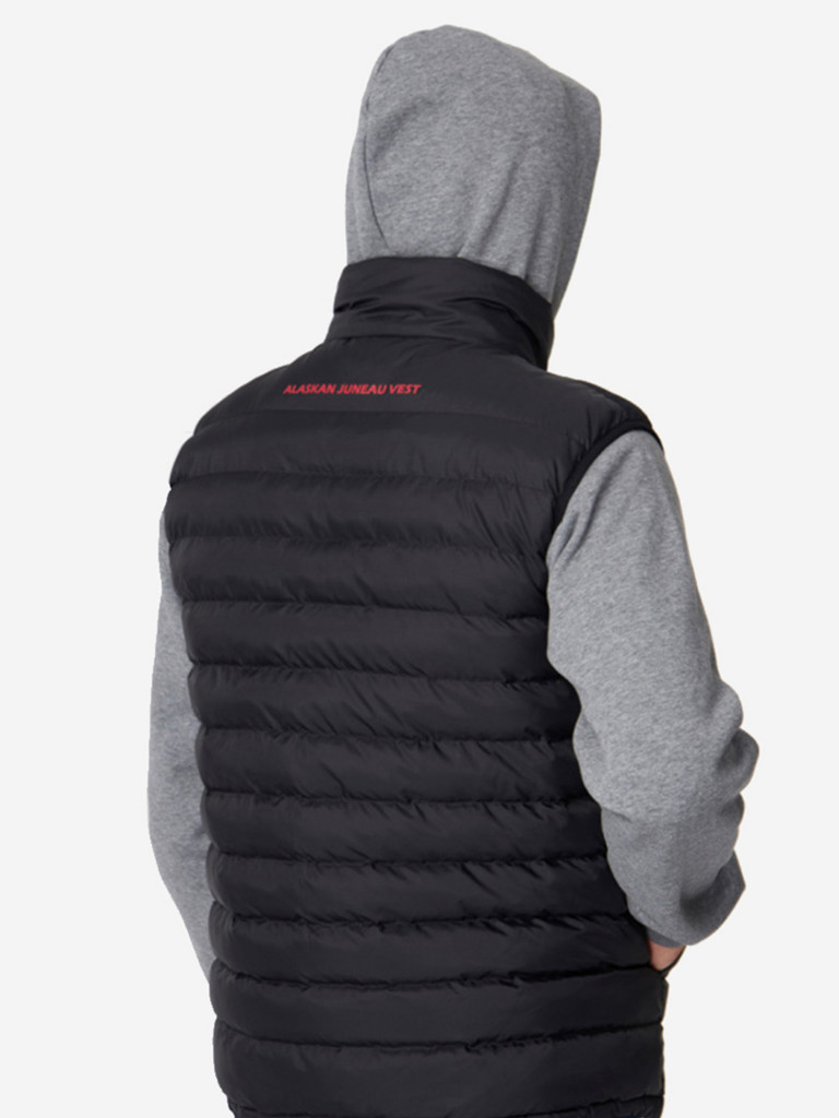 Жилет мужской Alaskan Juneau Vest утепленный стеганый черный /красный для рыбалки и охоты