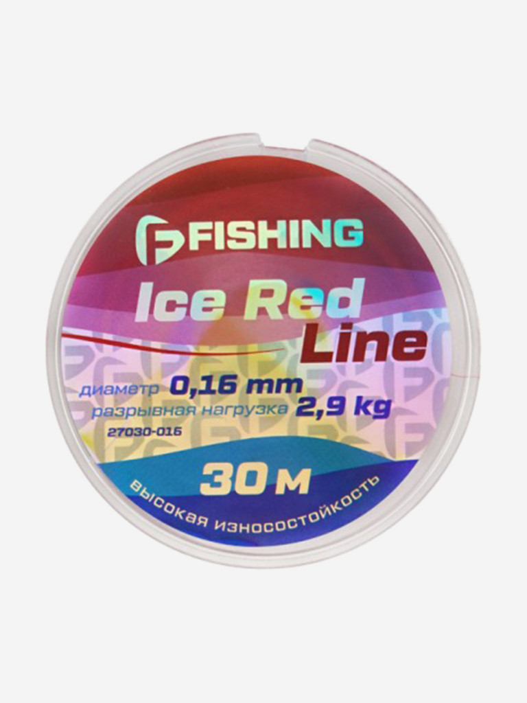 Леска F-FISHING Ice Red Line 30м 0,16мм