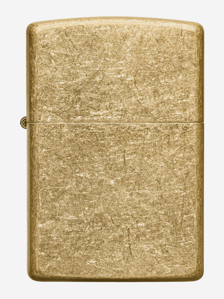 Зажигалка Zippo 49477 Classic Tumbled Brass, золотистая матовая