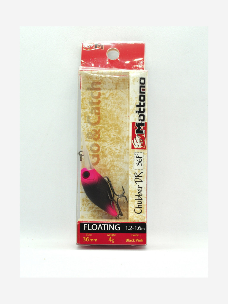 Воблер Mottomo Chubber DR 36F 4g Black Pink