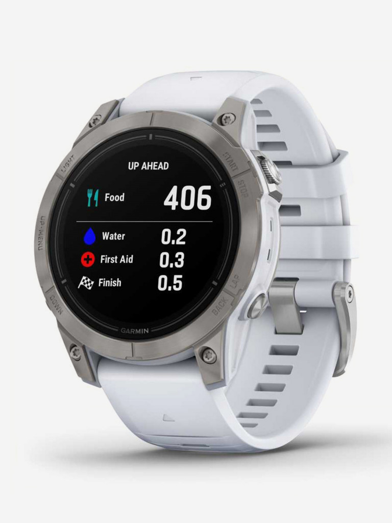Спортивные часы Garmin EPIX PRO (Gen 2) Sapphire Edition 47 мм, титановый, белый DLC, белый ремешок