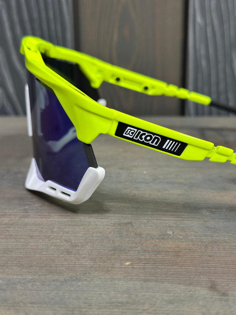 Очки спортивные Scicon AeroShade XL оправа Yellow Fluo линза SCNPP Multimirror Blue + Clear