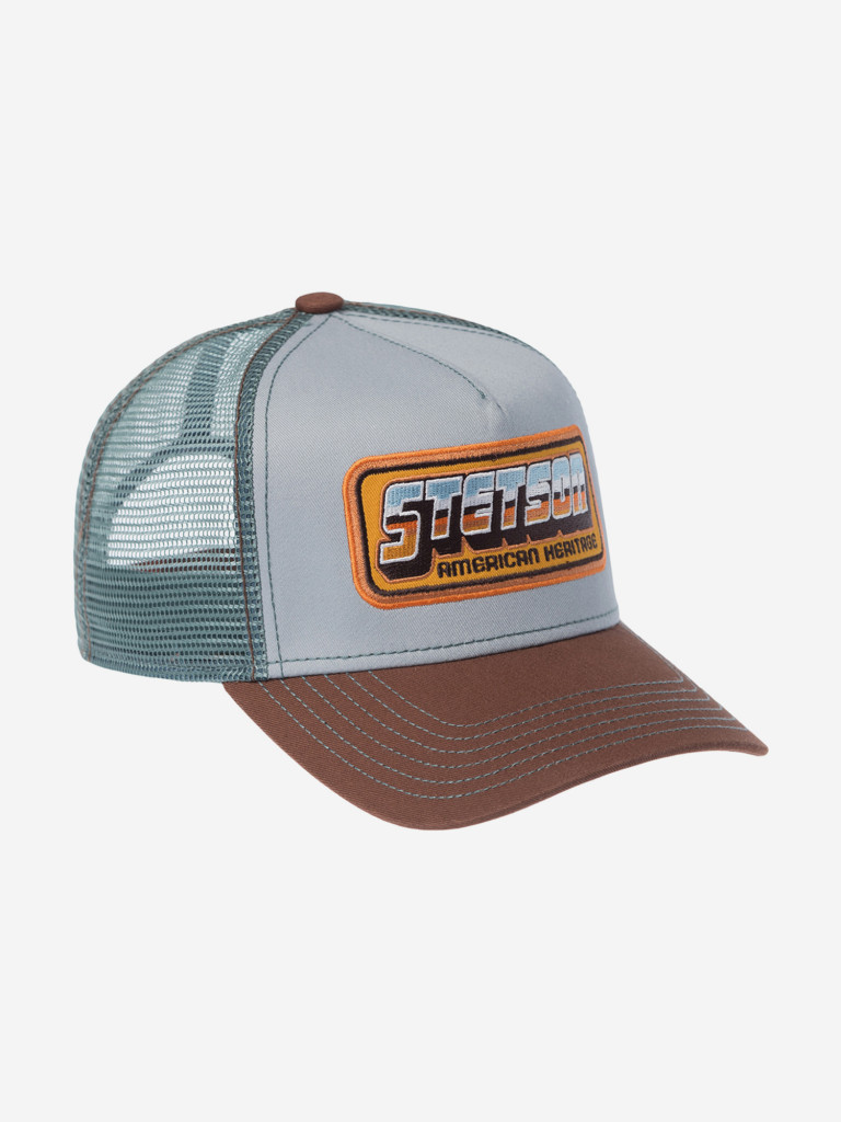 Бейсболка с сеточкой STETSON 7751196 TRUCKER CAP CHROME (голубой)